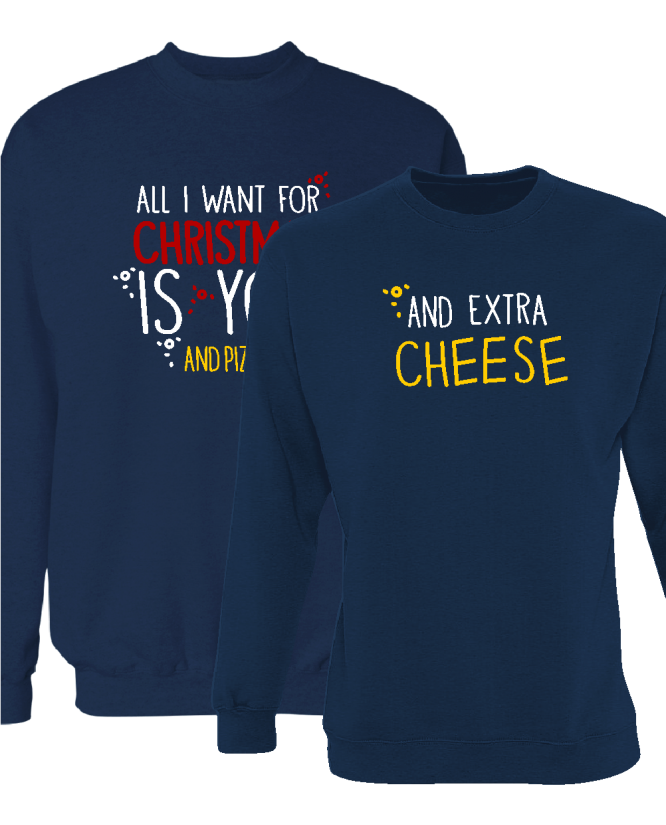 All I want for christmas is pizza / and extra cheese